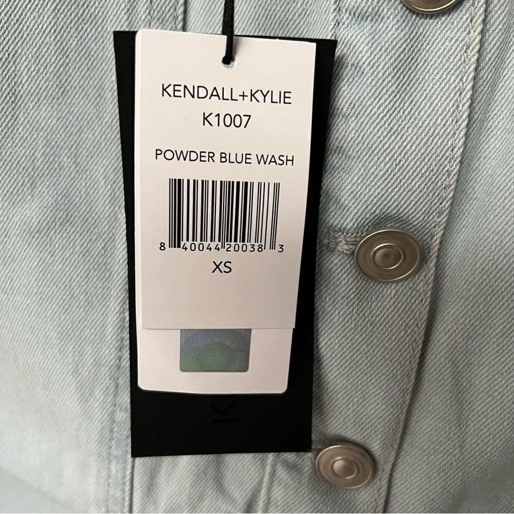 Kendall + Kylie Fashion Denim Mini Skirt in Powder Blue Wash